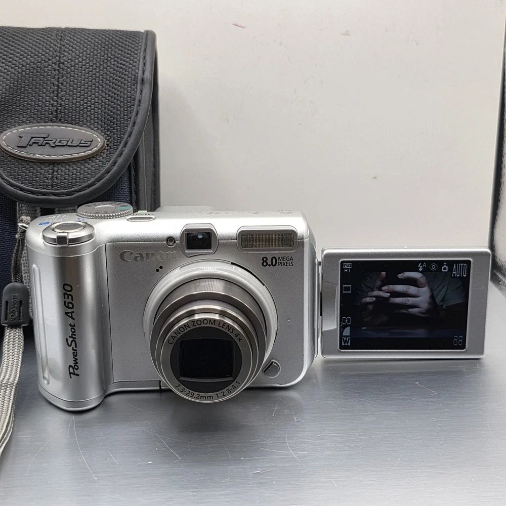 Canon PowerShot A630 8.0 MP Digital Camera 8MP 4x Opyical Zoom Silver W. Case